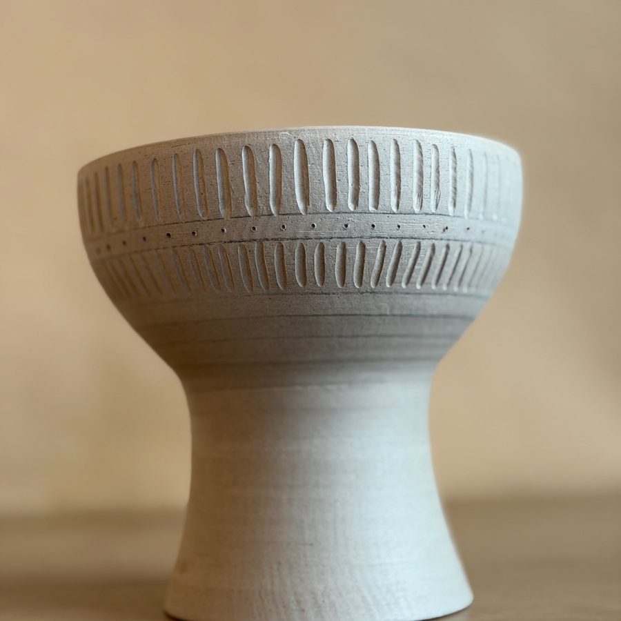 Finished ceramics arranged in a minimal composition